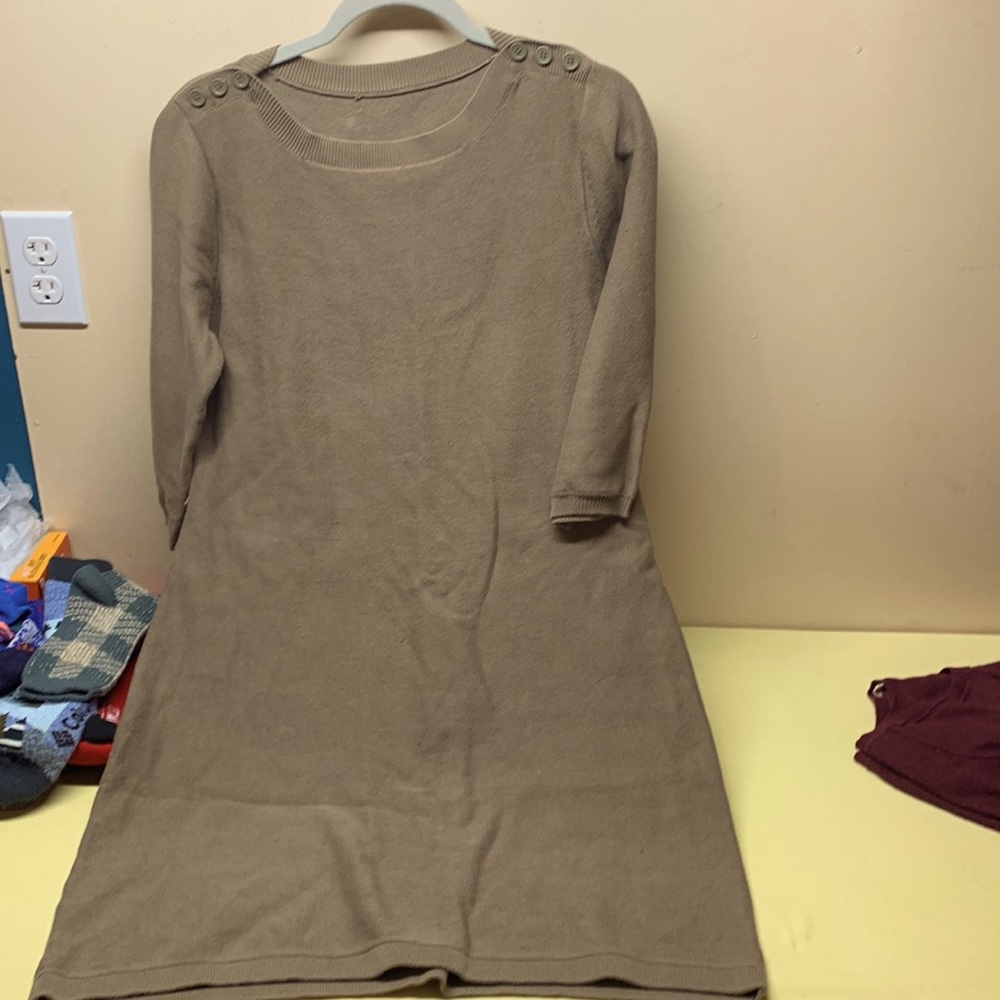 Calvin Klein sweater dress XL taupe